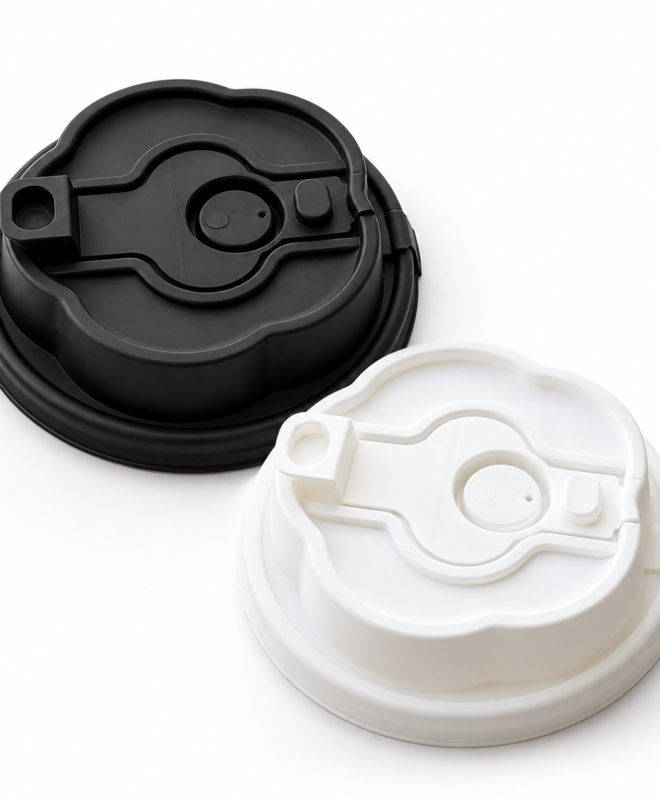 90mm Flower-Shaped Plastic Lid